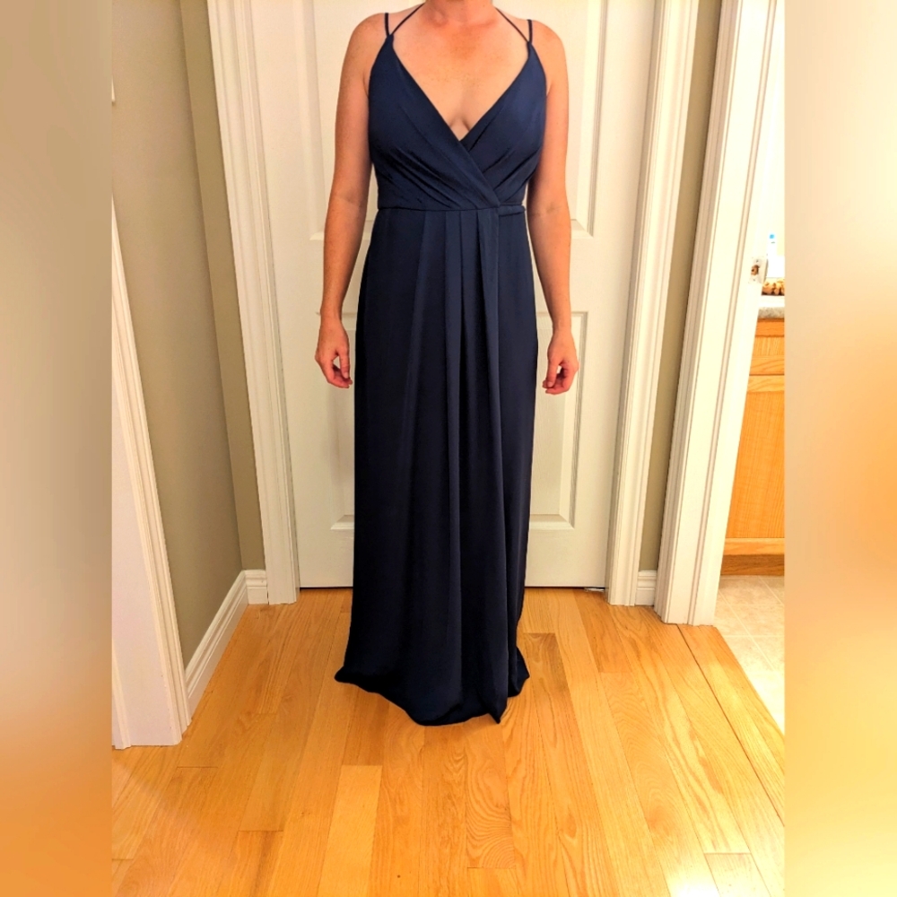Navy Bridesmaid Wrap Dress